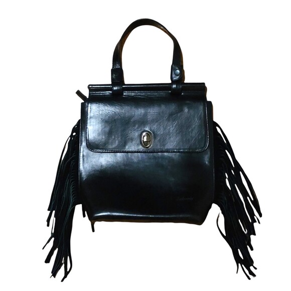 Black Gepherrini Handbag Designer bag with Fringes - Picture 3 of 12